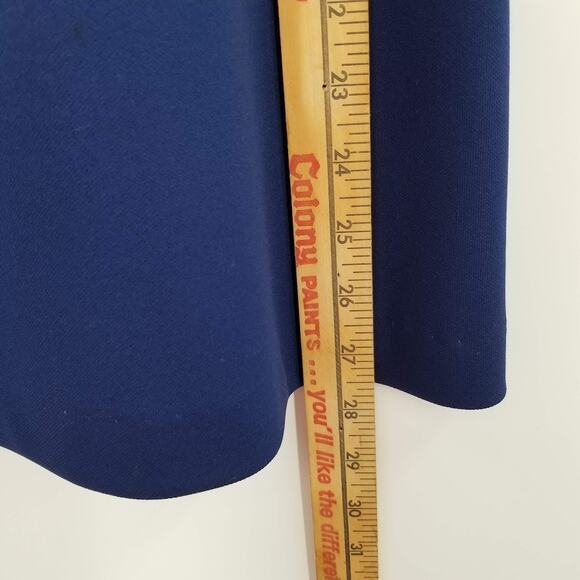 Cricket Lane VINTAGE blue skirt Pockets Polyester Blend Pencil  size 12 casual - Picture 2 of 5